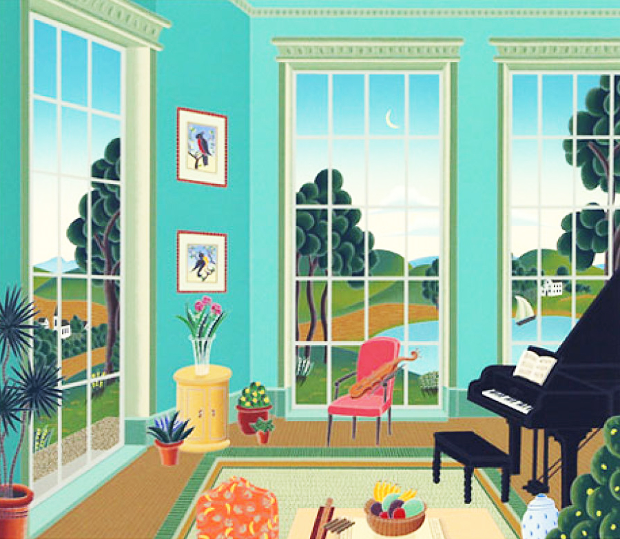 トーマス・マックナイトの絵画作品　タイトルは、ストックブリッジ